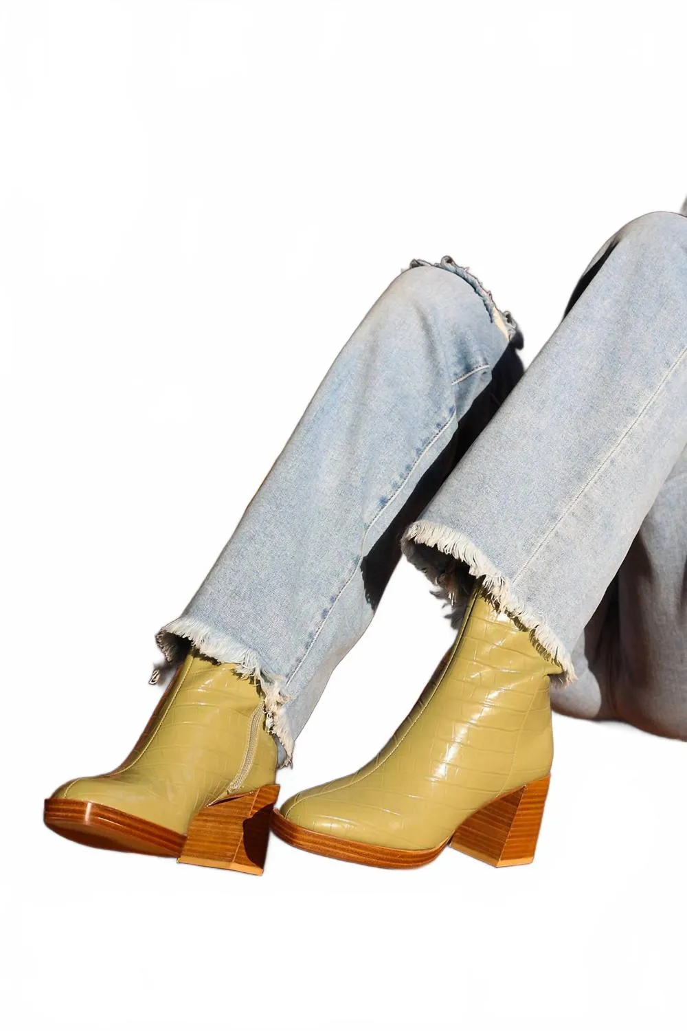 Boots Timberland Femme Women Croc Booties In Olive