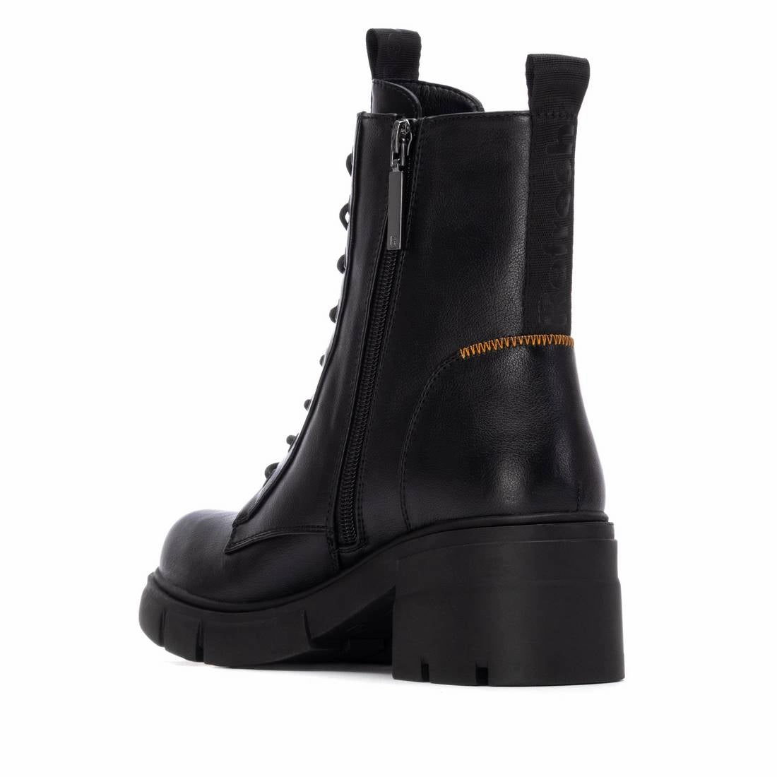 Women's Block Heel Combat Booties Refresh Collection By XTI Cream Color Boots