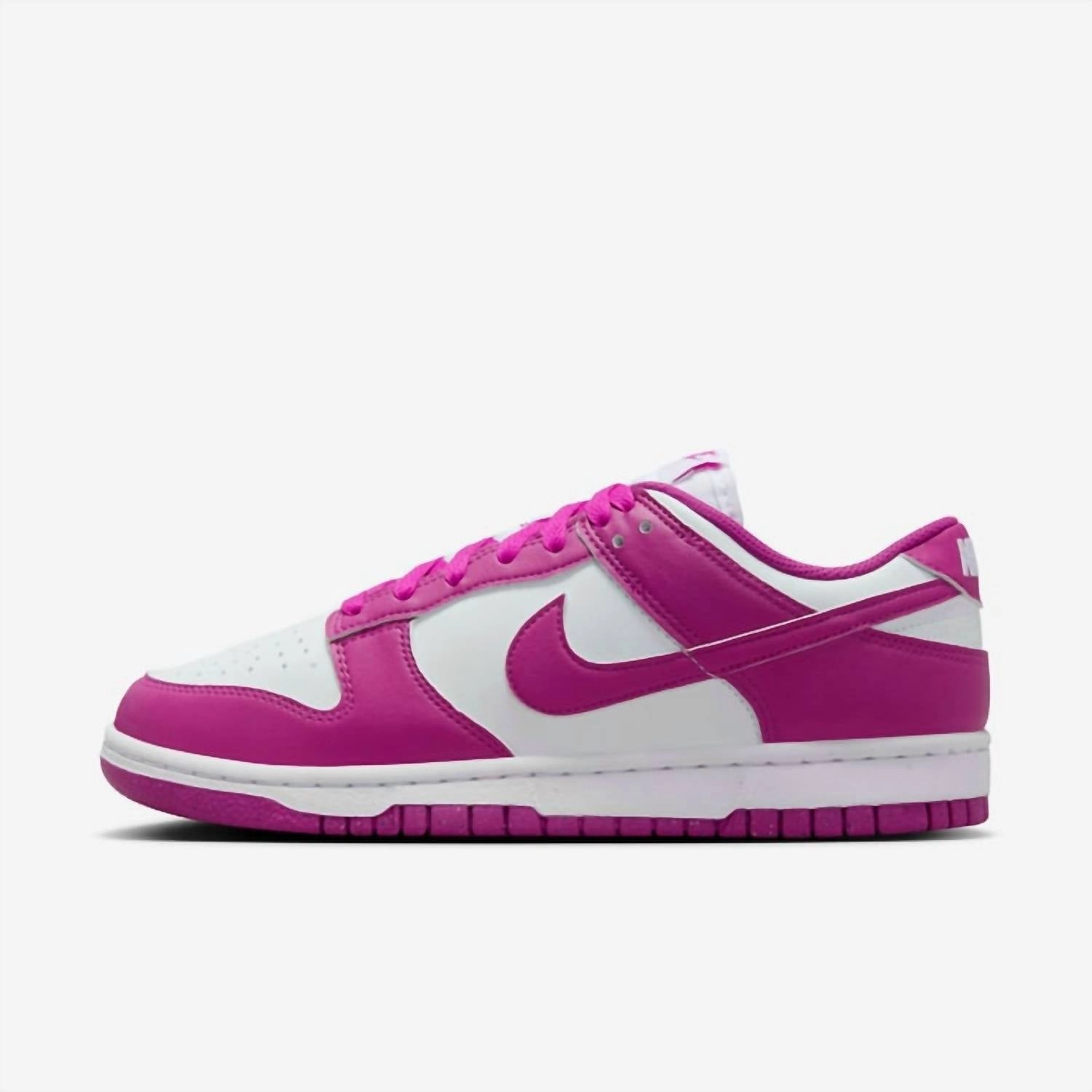 Women's Dunk Low Next Nature In Hot Fuchsia Air Jordan Retro 5 Sneakers