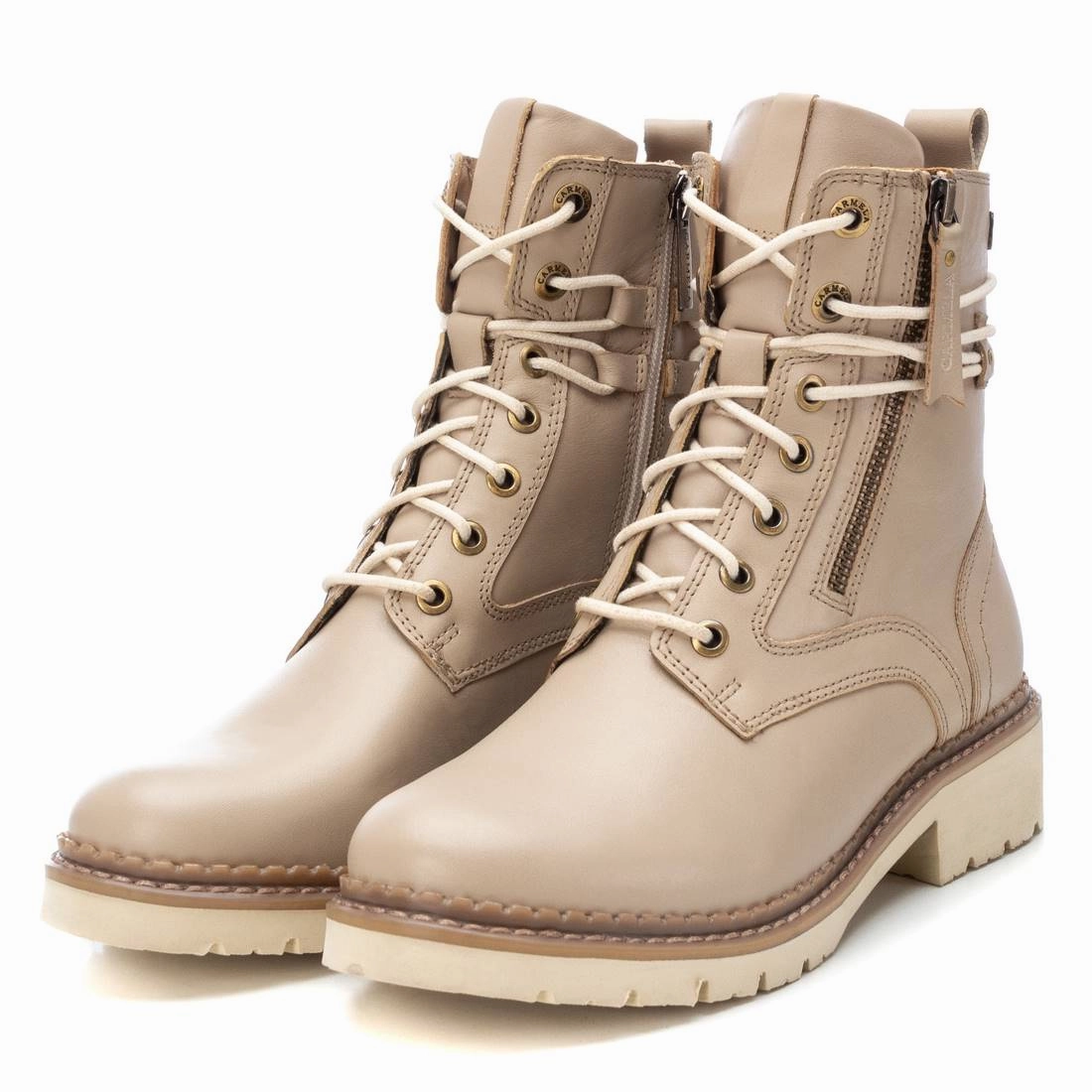 Work Western Boots Women's Leather Combat Booties Carmela Collection By XTI