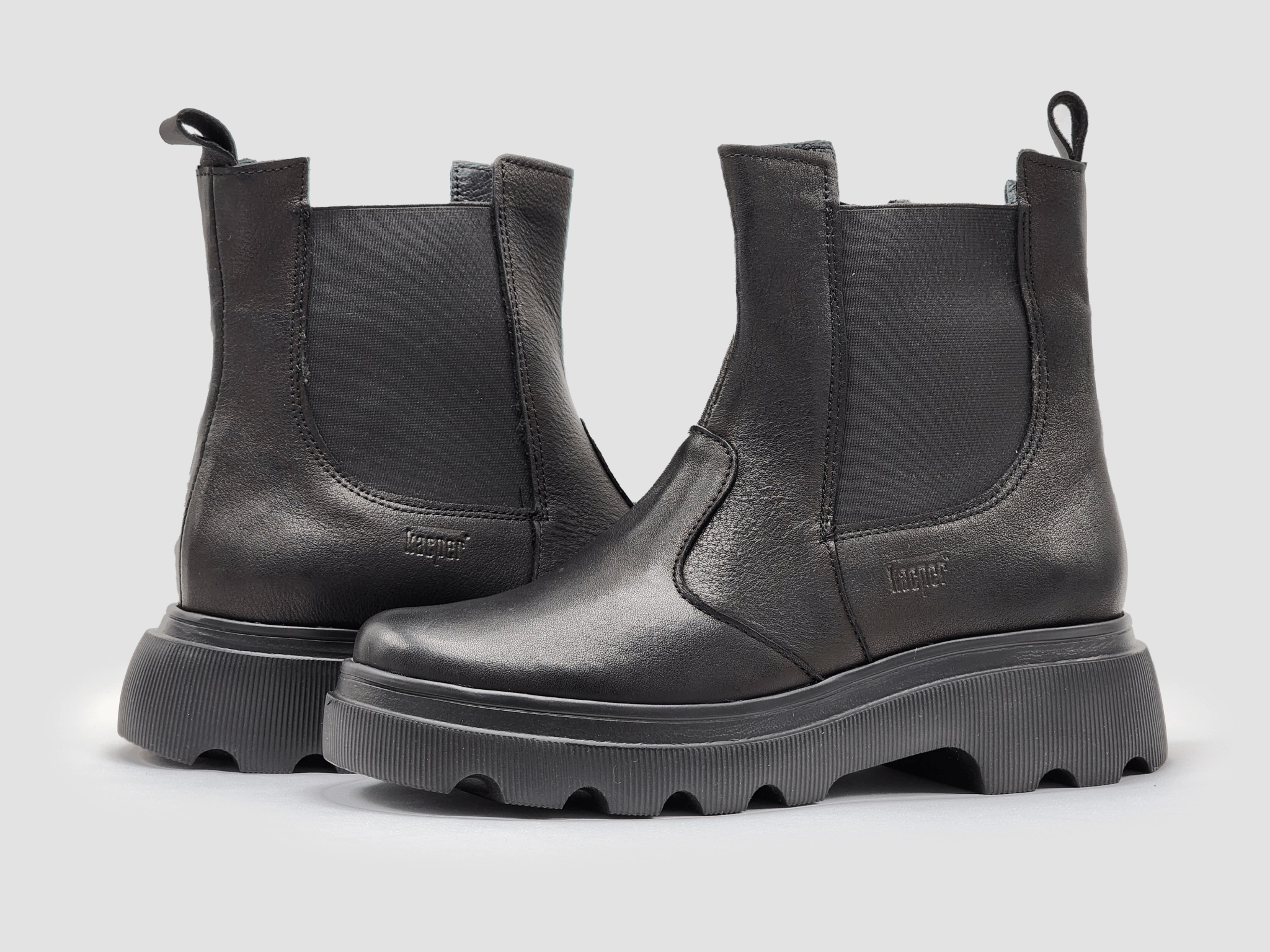 Women's Modern Insulated Zip-Up Chelsea Leather Boots - Black Nashville Tennessee Cowboy Boots