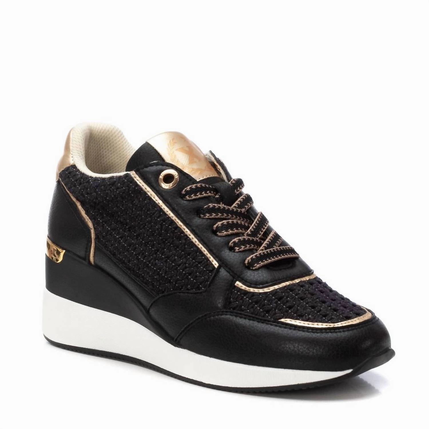 Women's Wedge Sneakers In Black Sneakers Ballerina