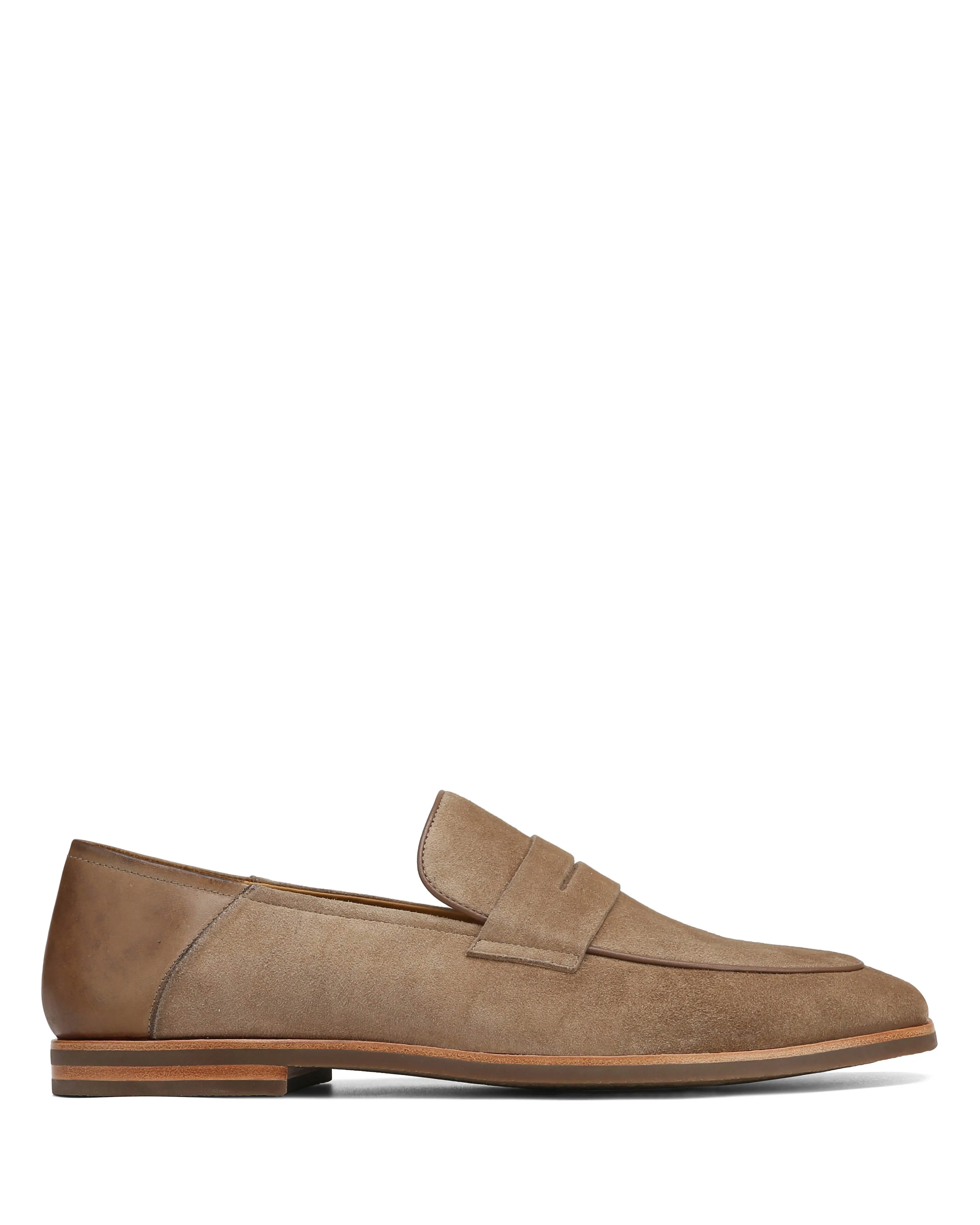 Giacomo Taupe Suede Loafers Tassels
