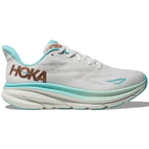 Women's Hoka Clifton 9, Frost/Rose Gold, 12 D Wide Recycle Shoes