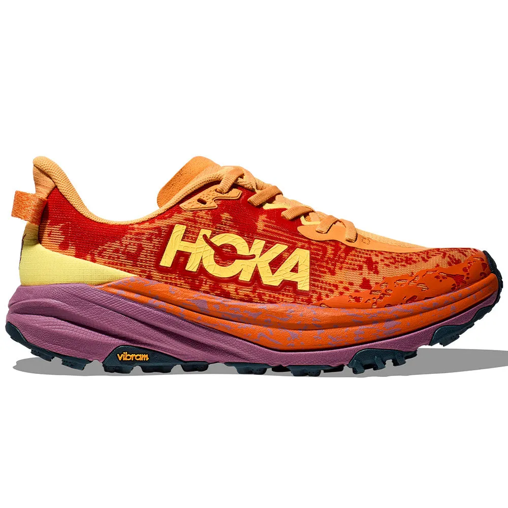 Shoes For Flat Feet Running Women's Hoka Speedgoat 6, Sherbet/Beet Root, 9.5 B Medium