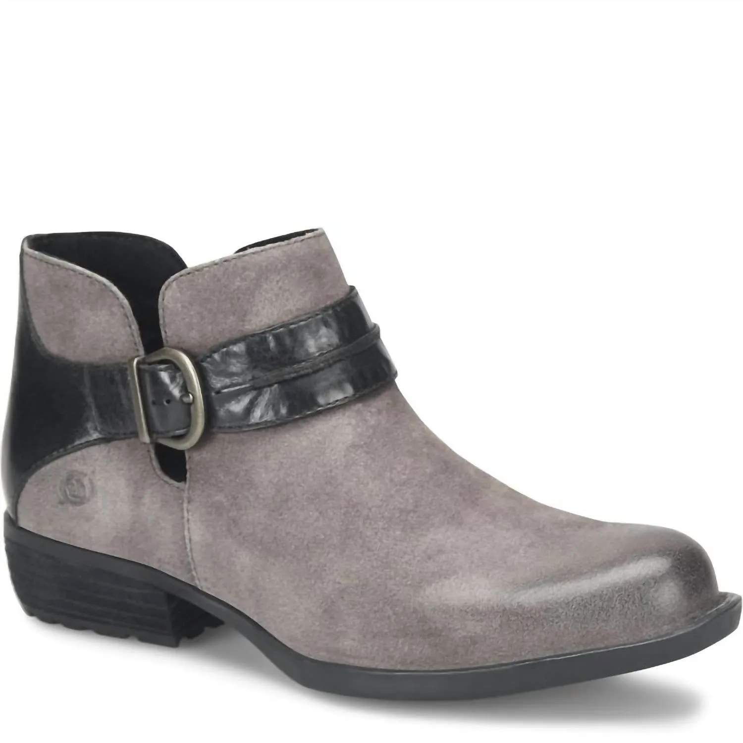 Leather Heeled Boots Women's Kati Bootie In Dark Grey Black