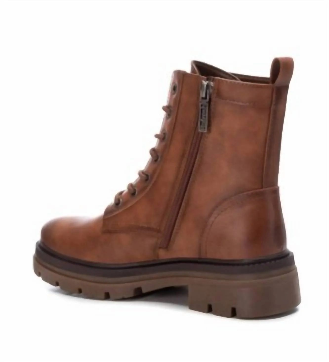 Valentine Boots Women's Lace-Up Booties - 171000 In Camel