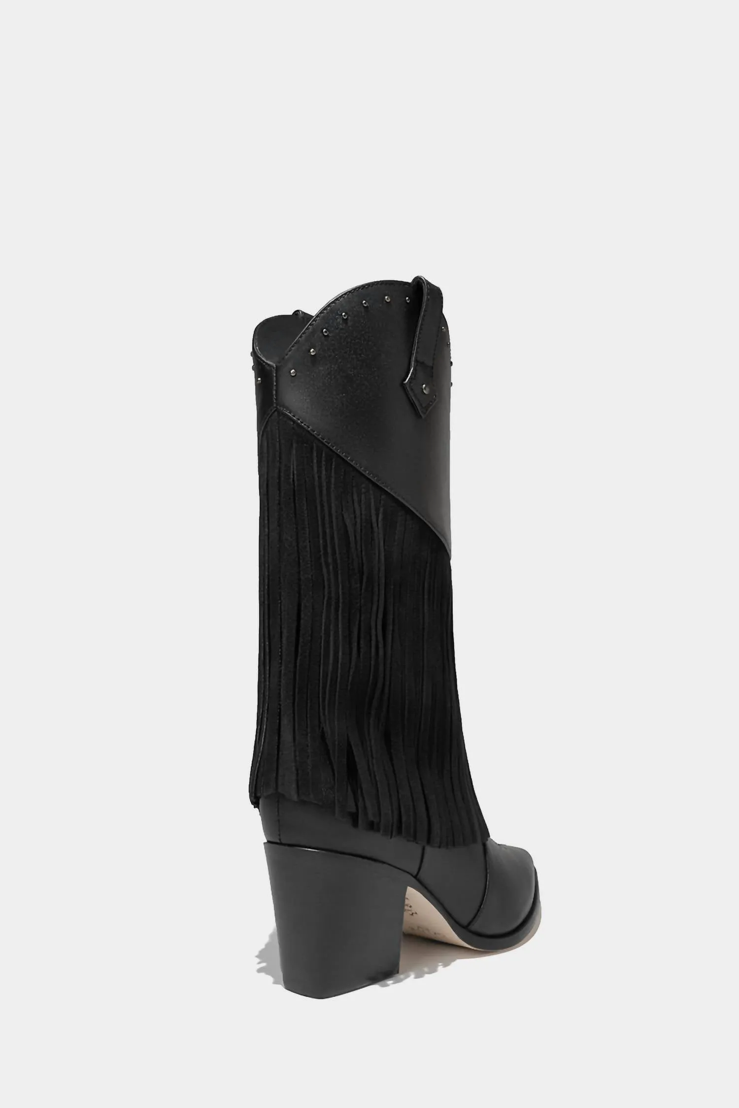 Alligator Skin Boots Women's Leather Fringe Boots In Black