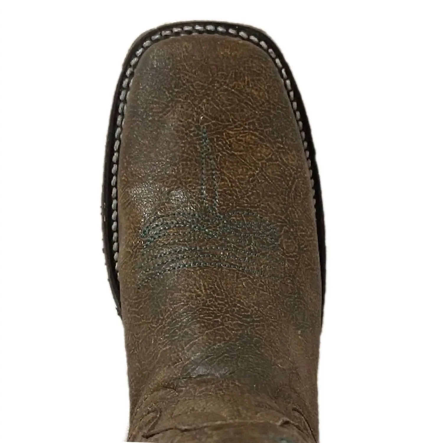 Women's Peanut Embroidery Wide Square Toe Western Boots In Brown These Boots Were Made For Walkin