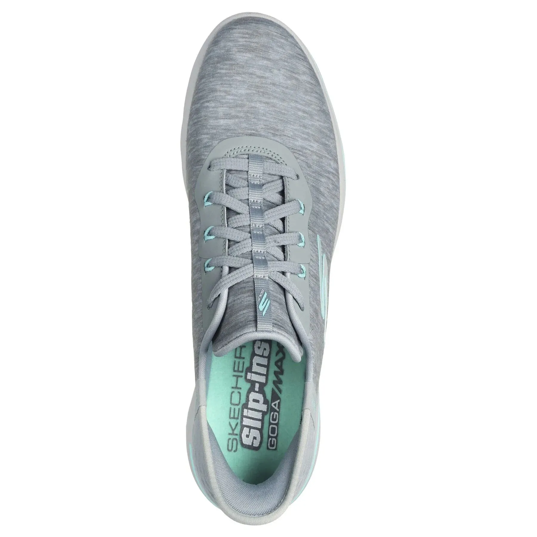 Women's Skechers Slip-ins: Go Golf Walk 5 Grey/Aqua Slip On Hiking Boot