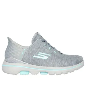 Bzees Slip On Sneaker Women's Skechers Slip-ins: Go Golf Walk 5 Grey/Aqua