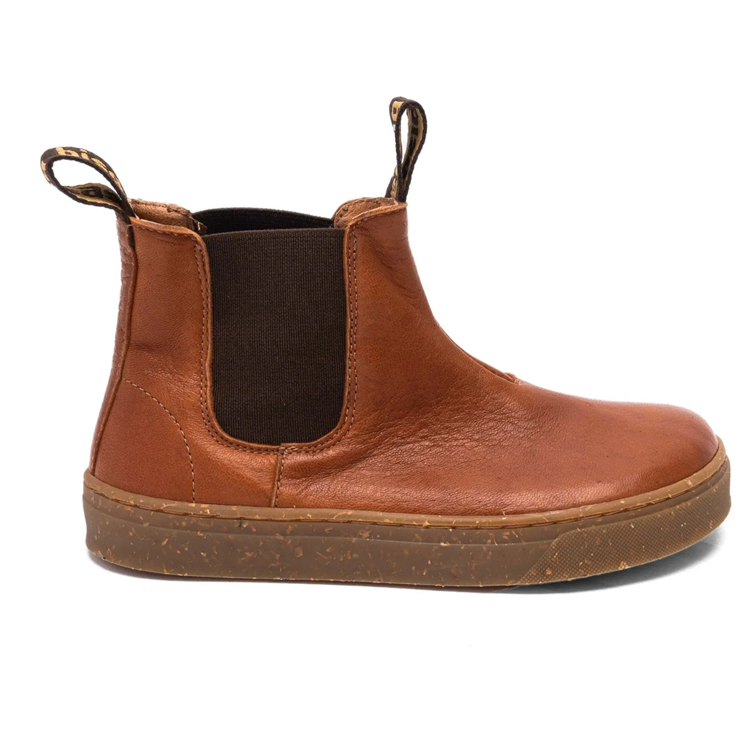 Side Zip Work Boots Bisgaard Cognac Barefoot Ene