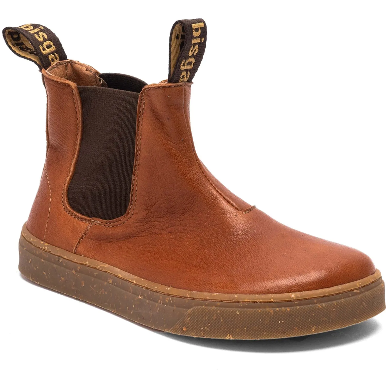 Bisgaard Cognac Barefoot Ene High Wedge Boots