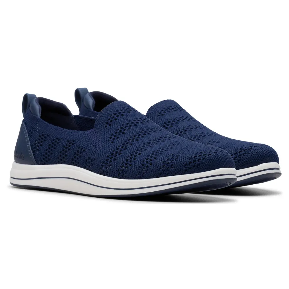 Clarks Breezey Izzy Navy Slip-On Shoe (Women's)