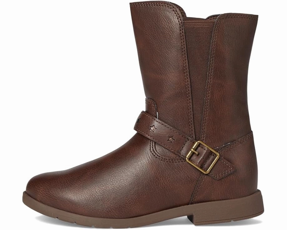 Stride Rite SR Lizz CG039001 Boots Kids Brown Leather Mid Calf Western ZOGG698 Deer Stags Boots