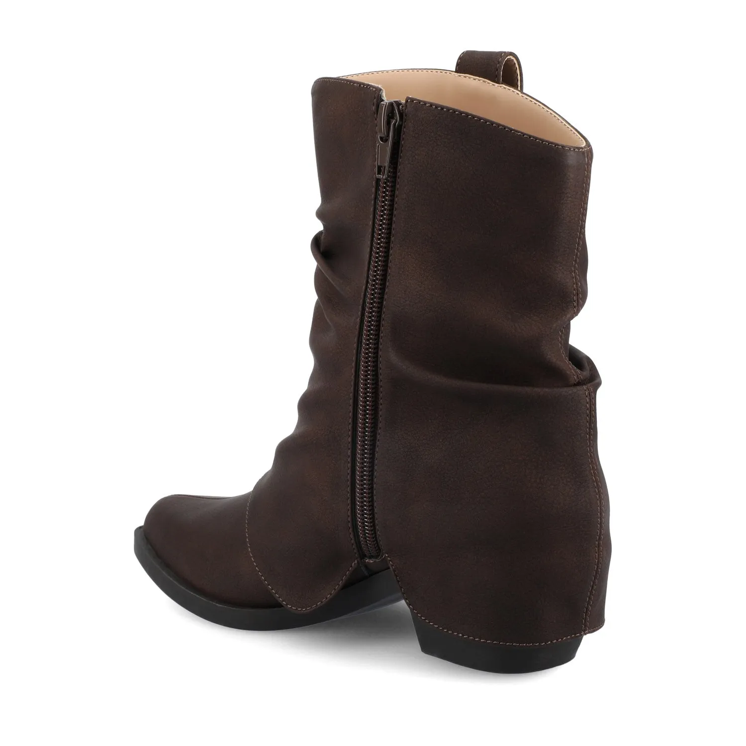 Chocolate Suede Boots WYNETTE WESTERN ANKLE BOOTIES
