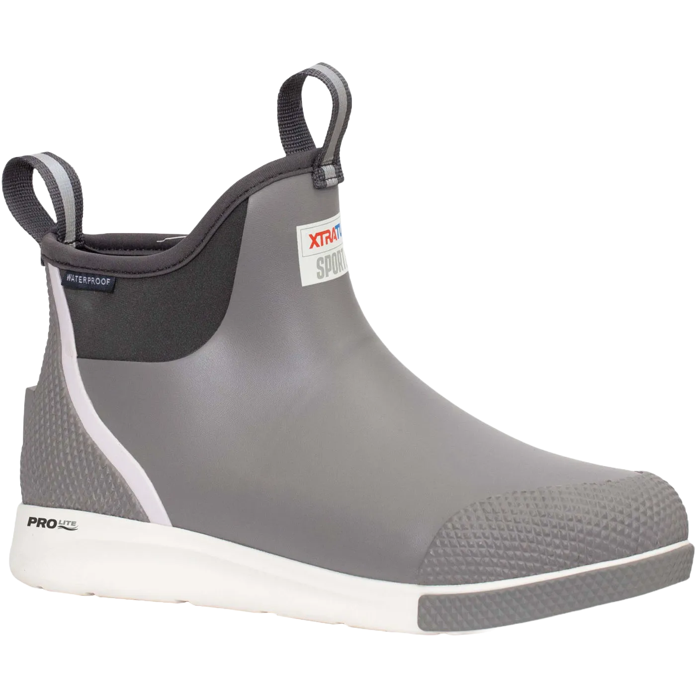 XTRATUF Men's Ankle Deck Sport Gray Pull On Boots ADSM100 Calf Hair Boots