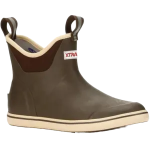 Iron Age Boots XTRATUF Men's Waterproof Ankle Chocolate and Tan Deck Boot 22734