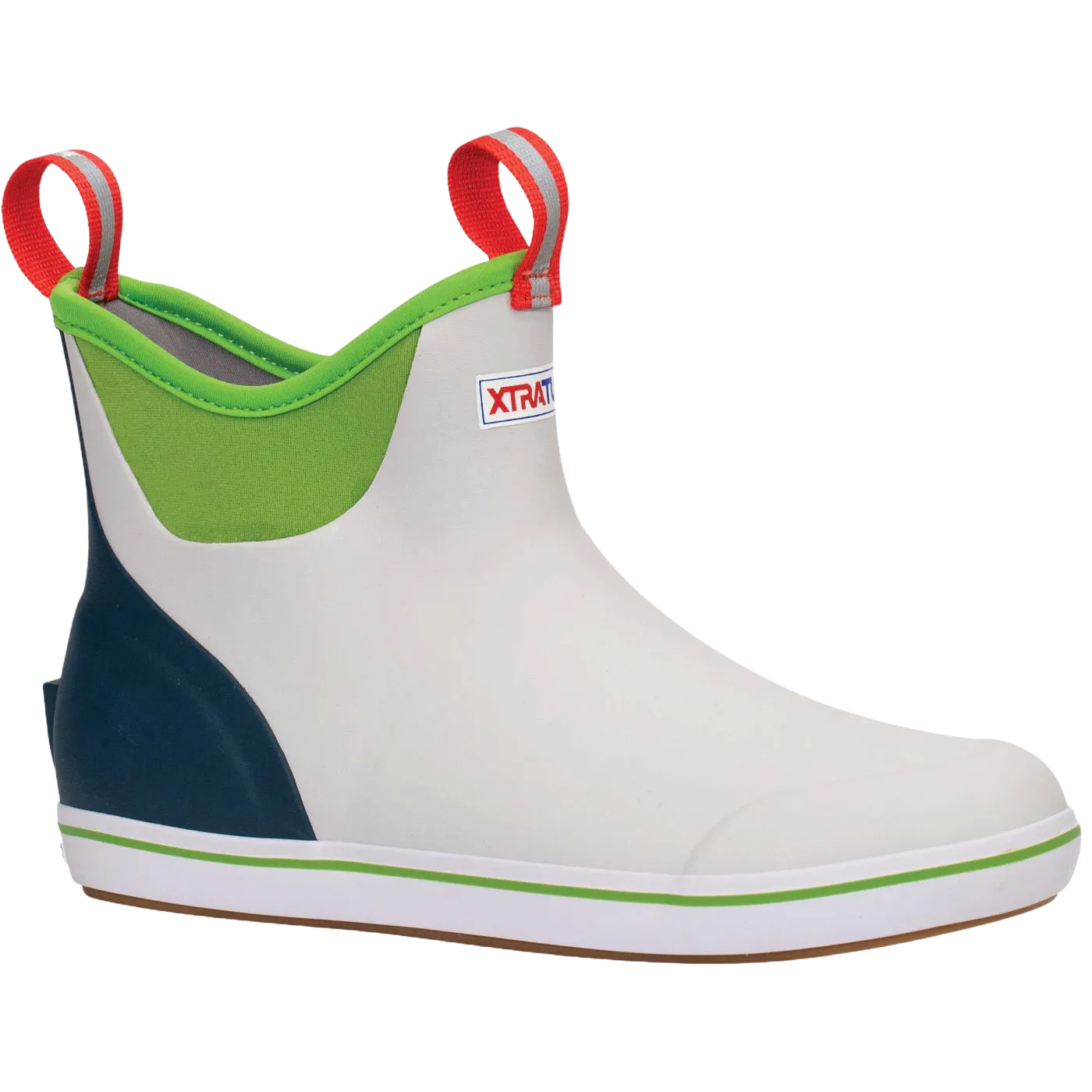 XTRATUF Men's Yulex Ankle Deck Eco Gray Pull On Boots XMAB1EC Medieval Leather Boots