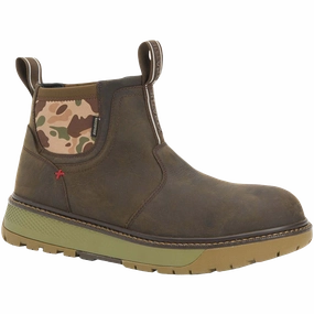 XTRATUF Men's Bristol Bay Chelsea Duck Camo Brown Boots XBCDCAM Boots Paddocks