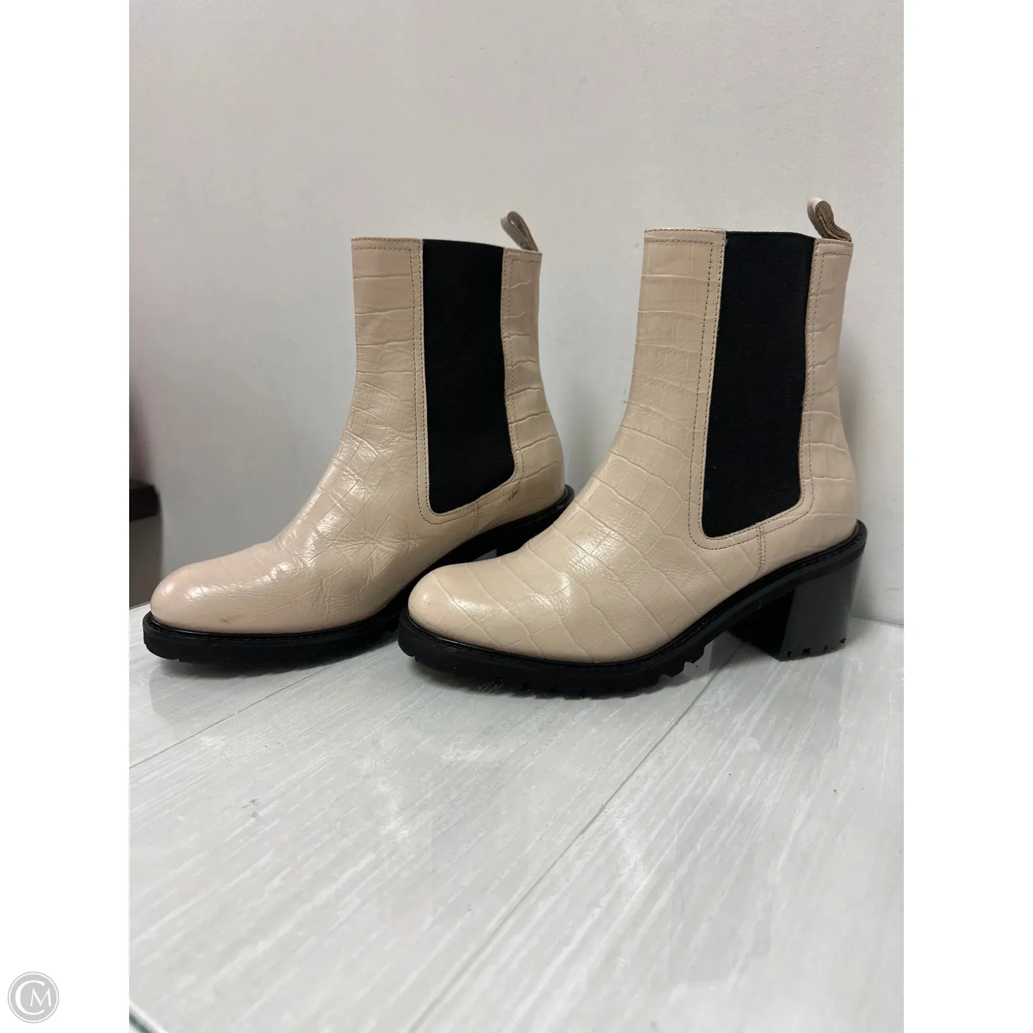Nurture Ankle Boots Boots Ankle Heels By Seychelles In Cream, Size: 8