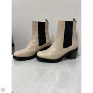 Boots Ankle Heels By Seychelles In Cream, Size: 8 Suede Ankle Boots Open Toe