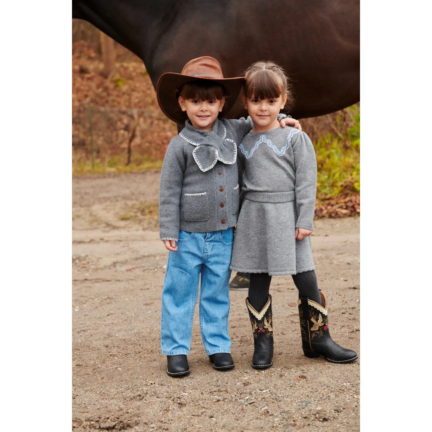 Flat Platform Boots COPENHAGEN COLORS Black Dove Limited Cowboy Boots