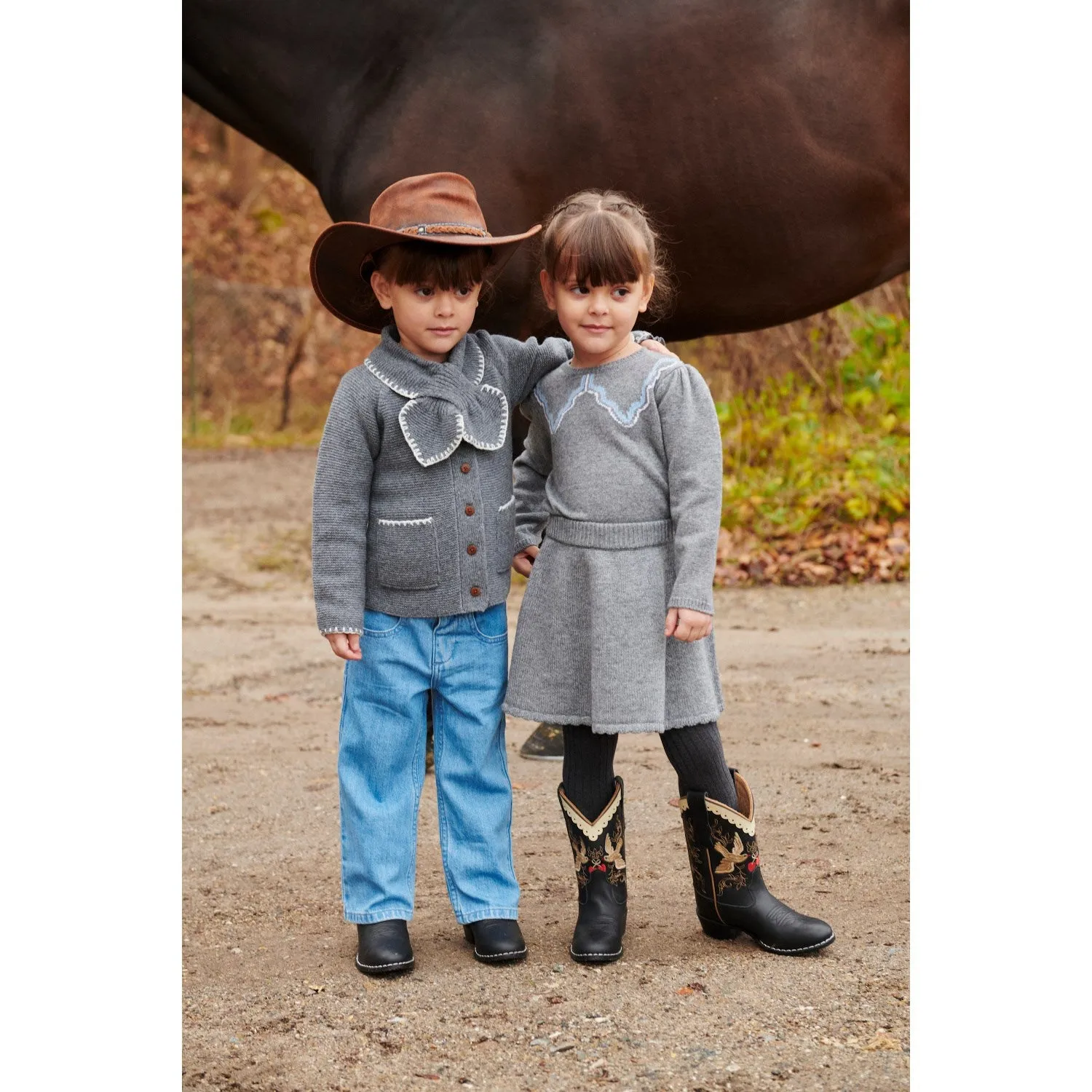 COPENHAGEN COLORS Black Dove Limited Cowboy Boots Brown And White Cowgirl Boots