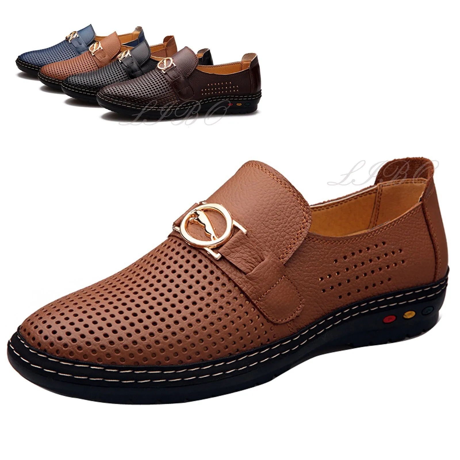 Loafers Tiger 2017 Spring/Summer New Men Leather Shoes Fashion Comfort Loafers Shoes For Men Designer Shoes Casual Breathable Mens Shoes