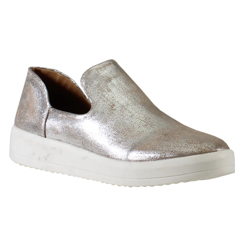 Youth Full Metallic Slip On Sneakers Slip-ins On-the-go Flex