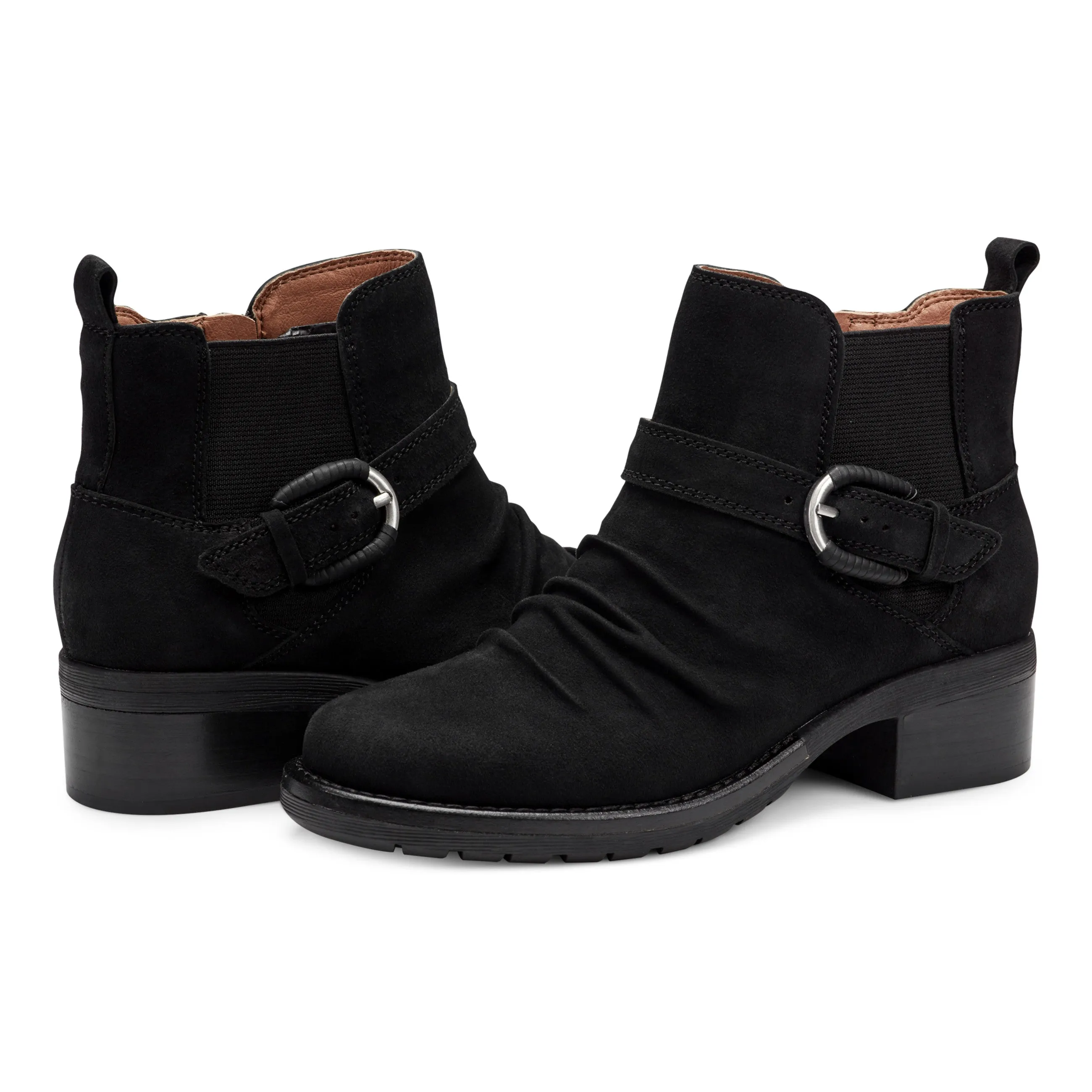 Zane Suede Ruched Booties Waterproof Safety Toe Work Boots