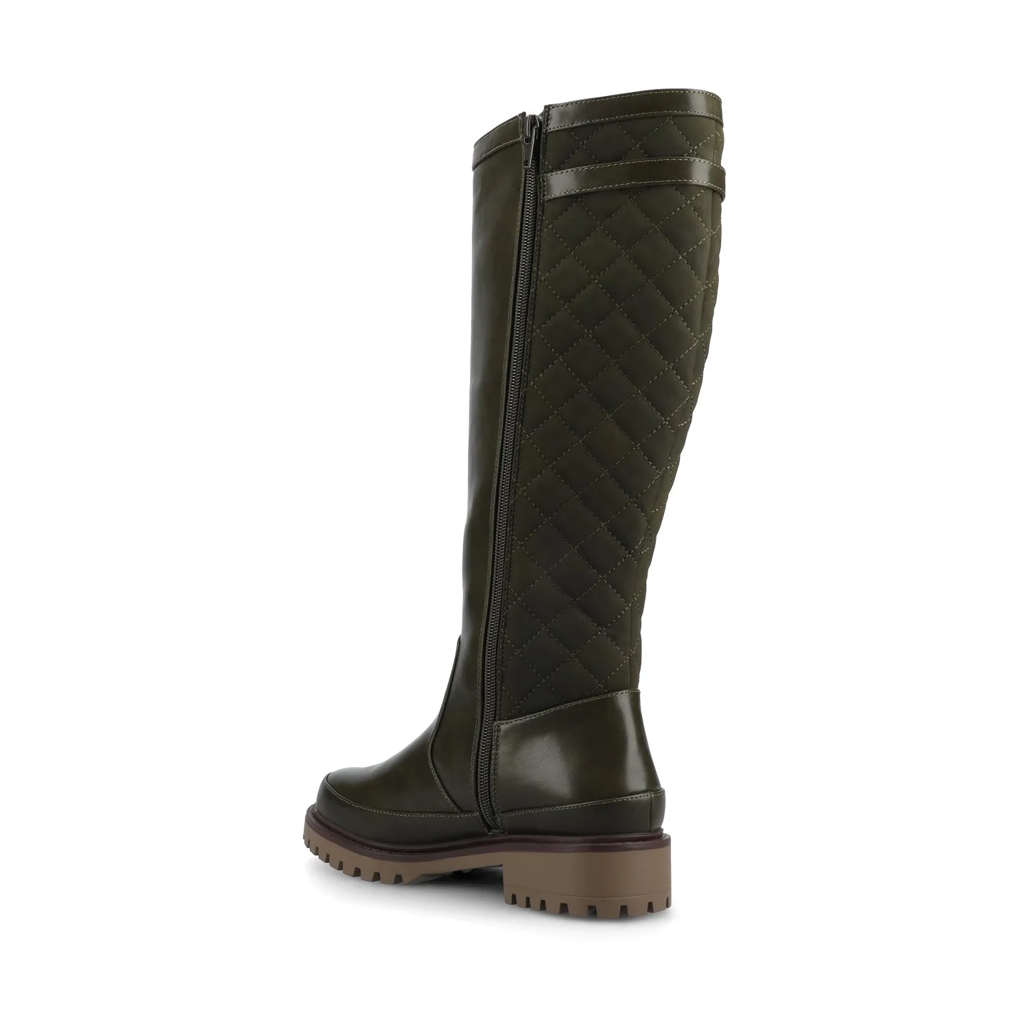 ZEMMIE QUILTED BOOTS IN WIDE CALF Fringe On Boots