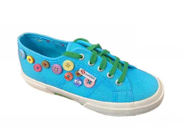 Best Summer Sneakers Superga scarpa sneakers da bambina 2750 COTJ buttons S003730 G24 turchese