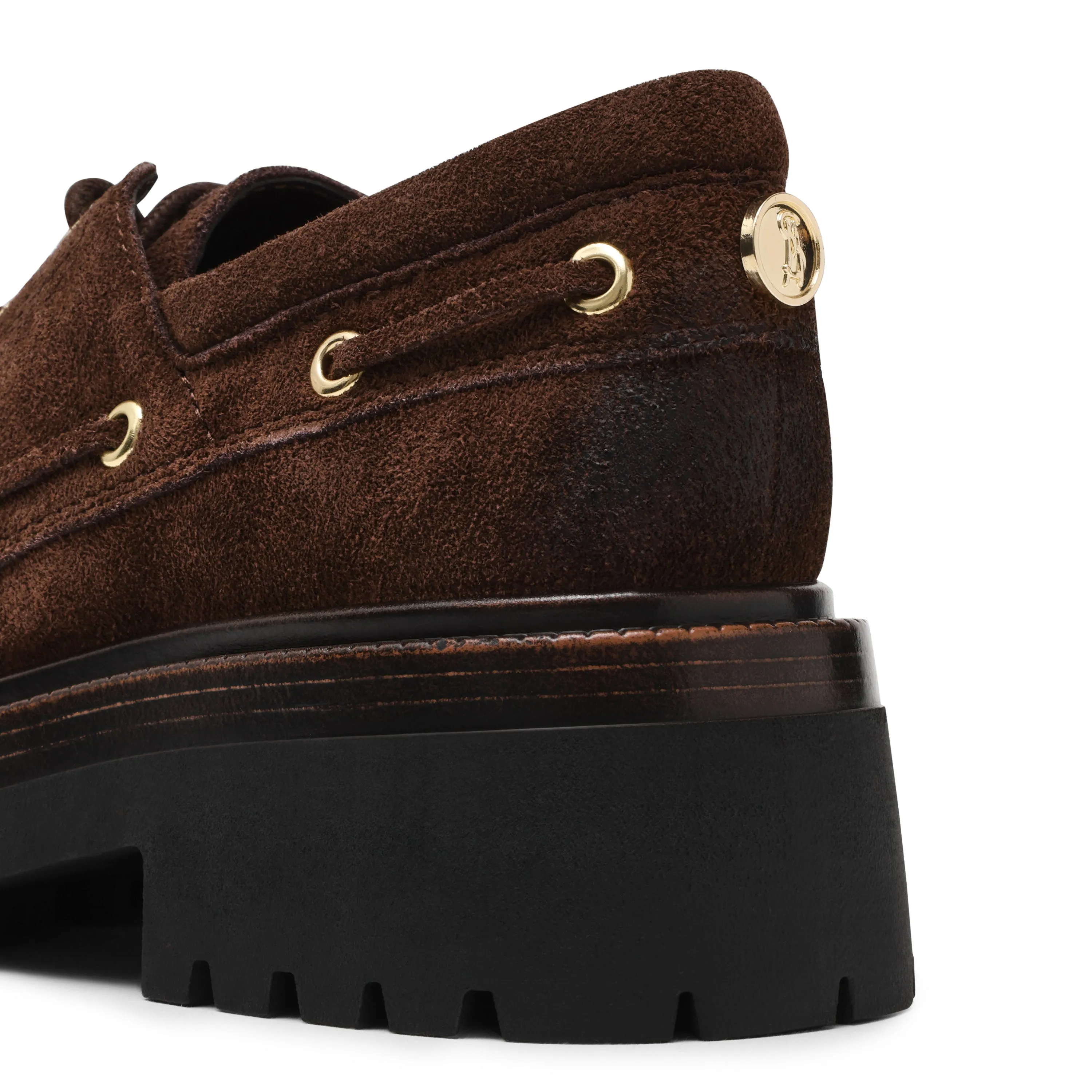 Edgy Flat Shoes Detroit Flat Shoe BROWN SUED