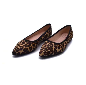 Women's Ballet Flat Shoes In Leopard Flat Derby Shoes