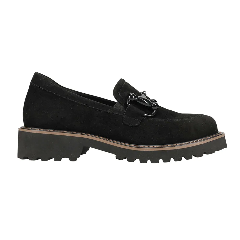 Zimmy Lug Sole Loafers Ladies Soft Leather Loafers